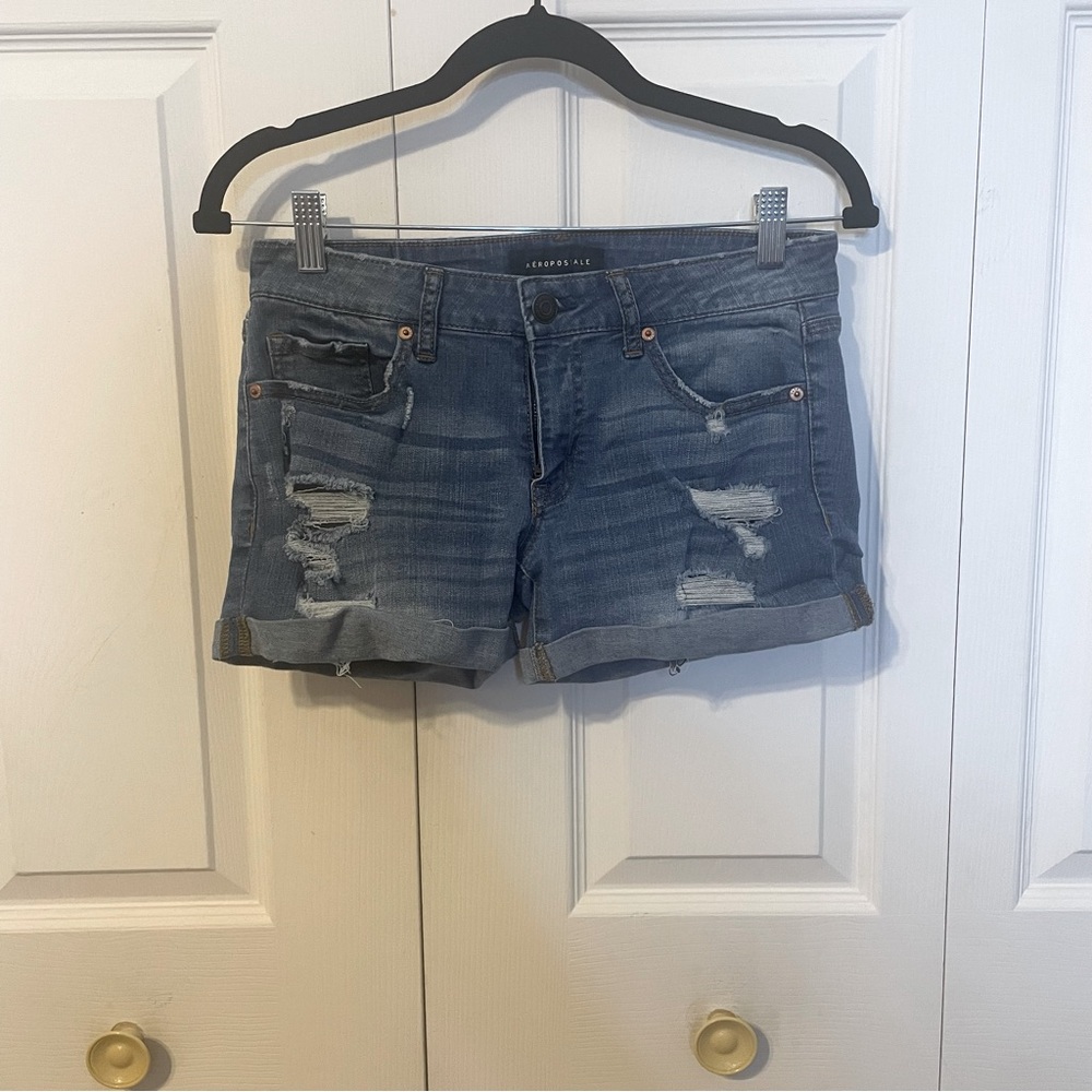 Aeropostale Distressed Denim Shorts